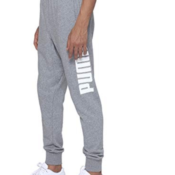 Puma Gray Sweatpants Elastic Cuffs Relaxed Fit - Picture 8 of 8